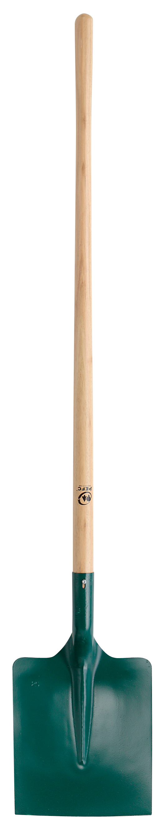 Pelle carrée tôle 25 cm manche bois certifié PEFC 100% 110 cm