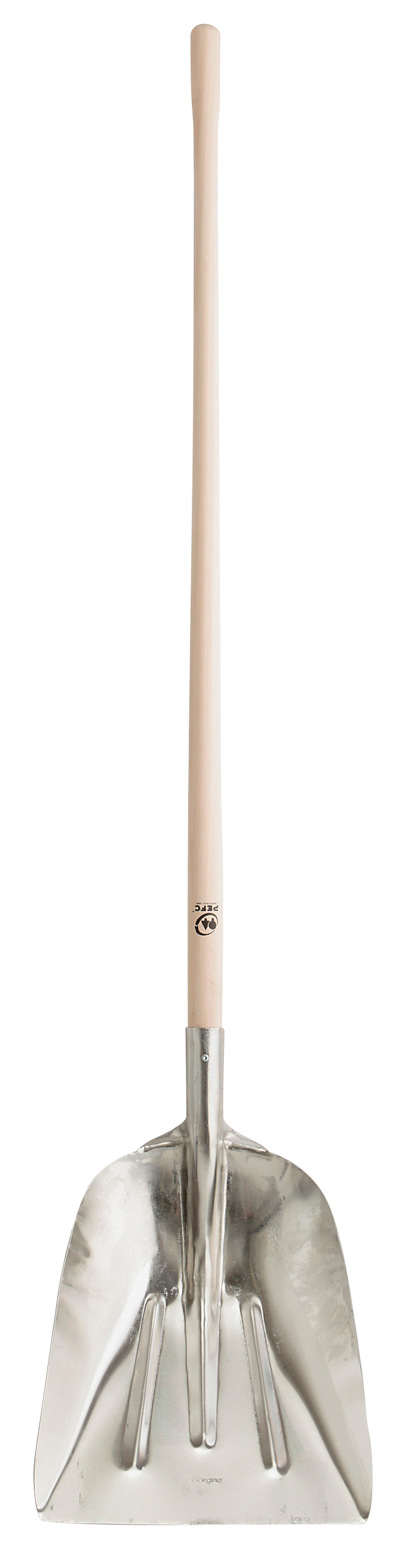Pelle aluminium petit modèle manche bois certifié PEFC 100% 130 cm