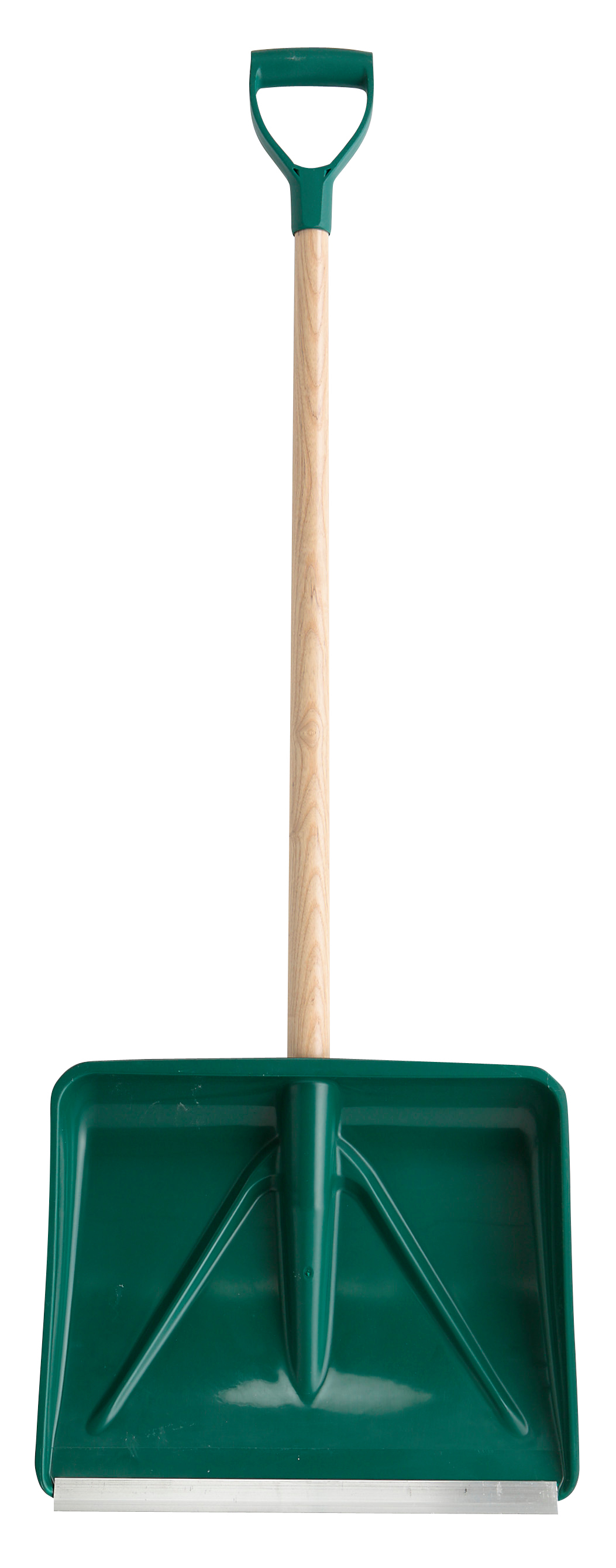 Pelle poussoir bord aluminium manche bois certifié PEFC 100% 90 cm avec poignée plastique