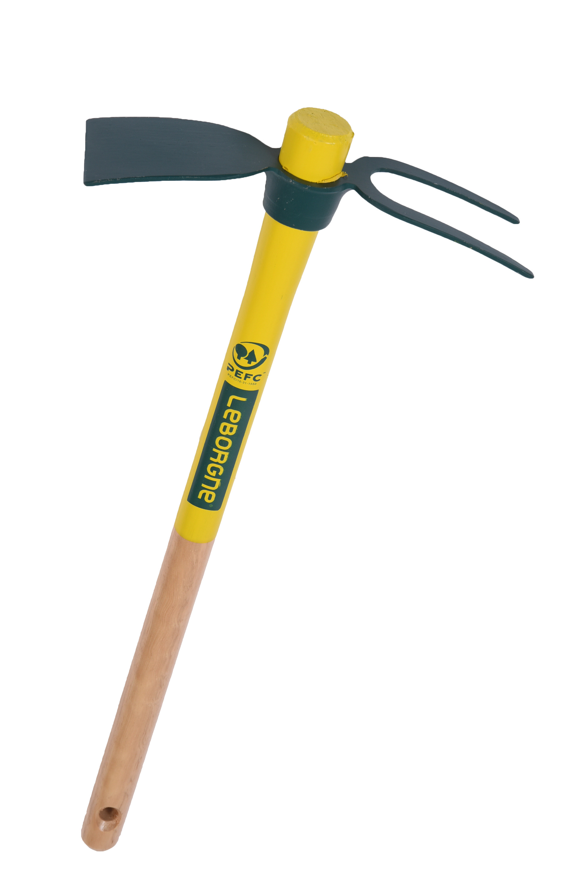 Serfouette 22 cm panne et fourche Compact manche bois certifié PEFC 100% 50 cm