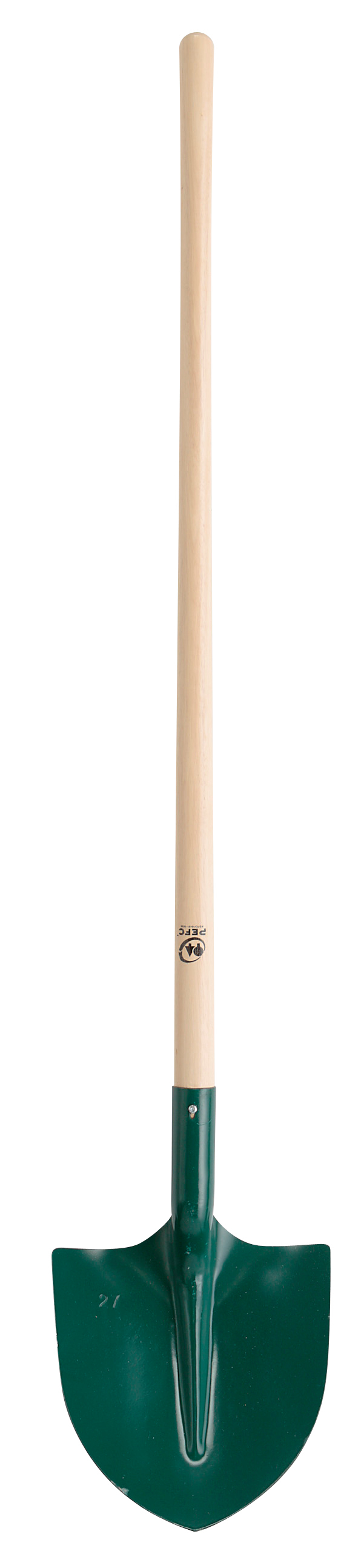 Pelle ronde tôle 27 cm manche bois certifié PEFC 100% 130 cm