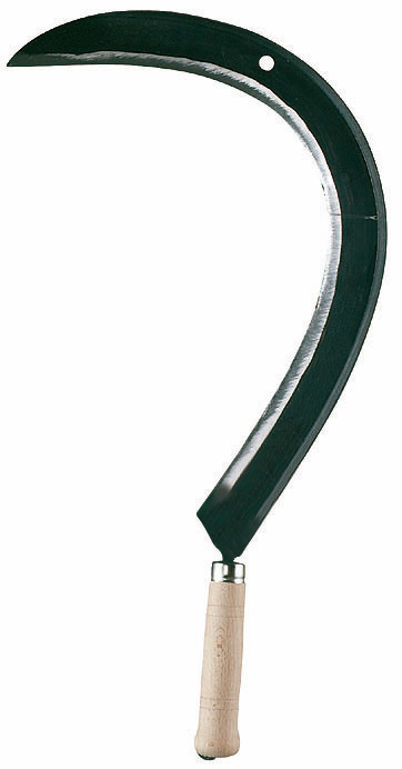 Faucille à broussailles droite 55 cm manche bois