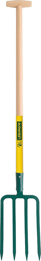 Fourche à bêcher douille 4 dents 30 cm manche béquille bois certifié PEFC 100% 90 cm
