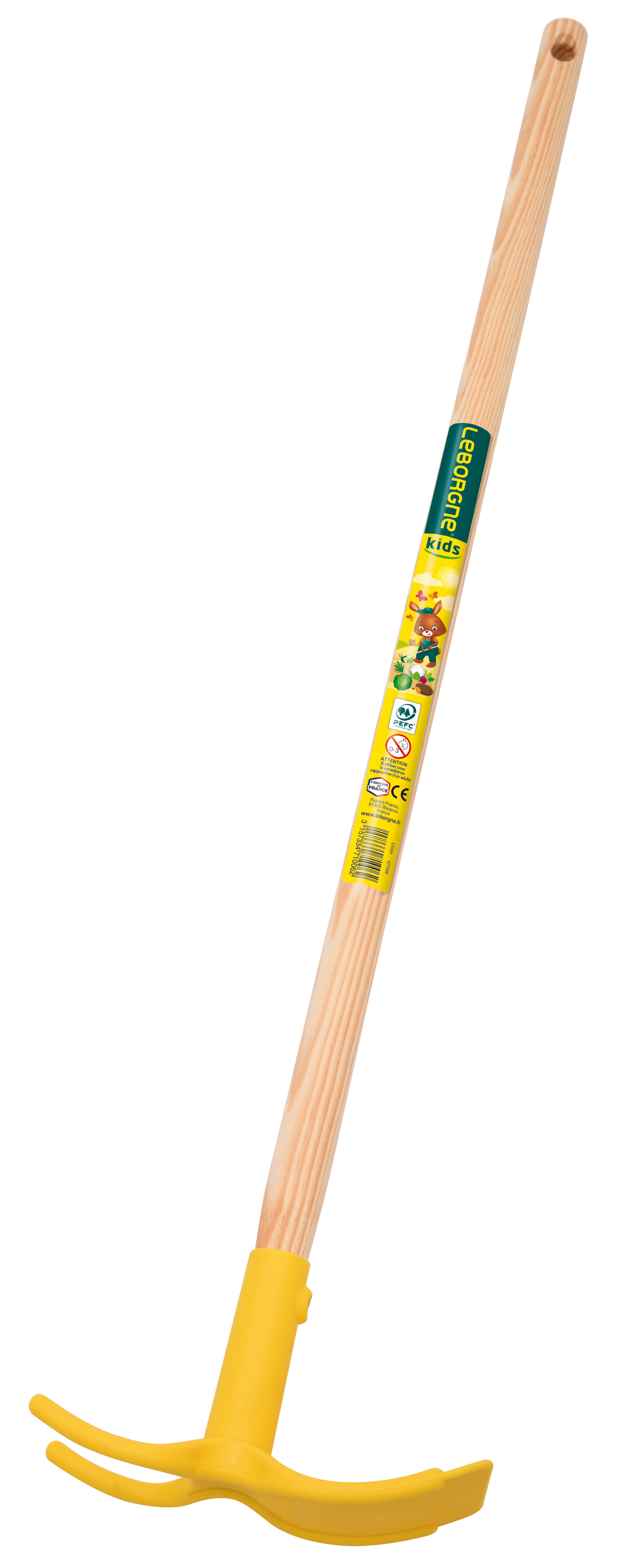 Serfouette Panne et Fourche Plastique Enfant manche bois certifié PEFC 100%